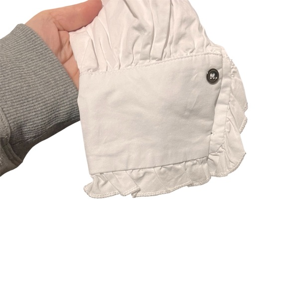 POL White Ruffled Blouse Victorian Cottagecore Small - Picture 3 of 9